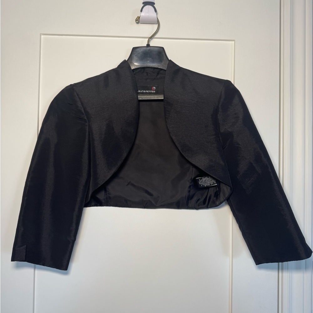 Black Satin Bolero Jacket